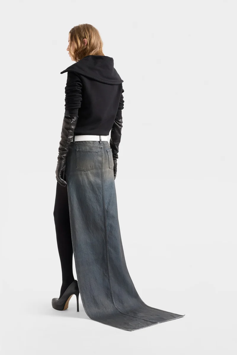 ASYMETRIC MINI SKIRT in Denim Nolita
