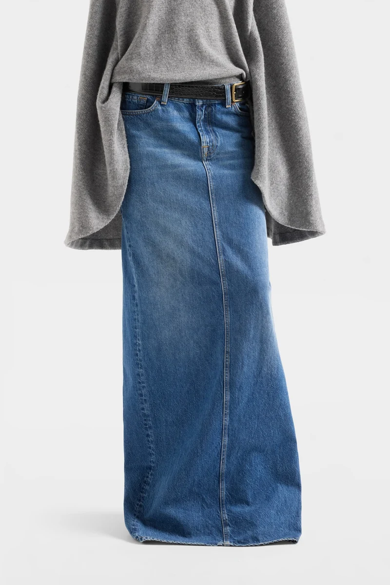FULL LENGTH SKIRT in Denim Midtown