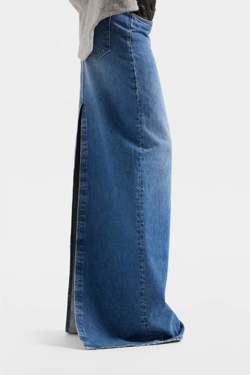 FULL LENGTH SKIRT in Denim Midtown