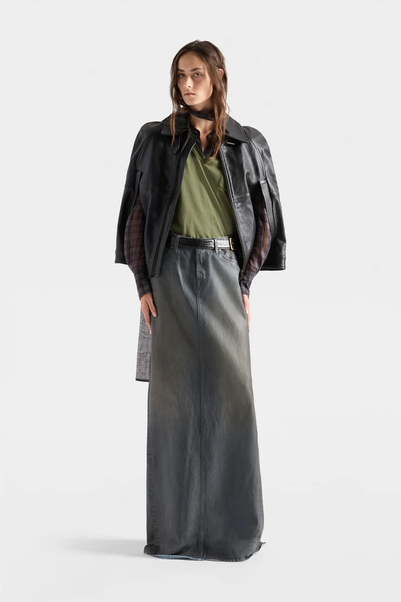 FULL LENGTH SKIRT in Denim Nolita
