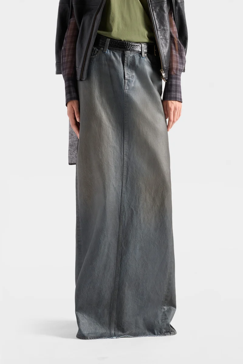 FULL LENGTH SKIRT in Denim Nolita