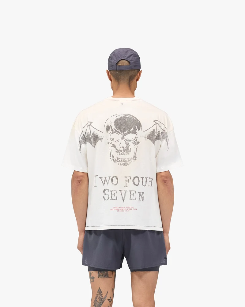 247 x Avenged Sevenfold Death Bat T-Shirt - Dirty White