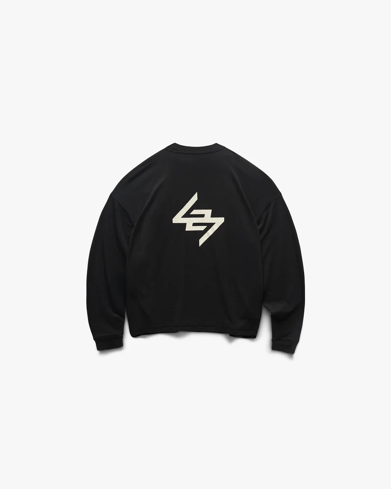 247 DNA Oversized Long Sleeve T-Shirt - Jet Black