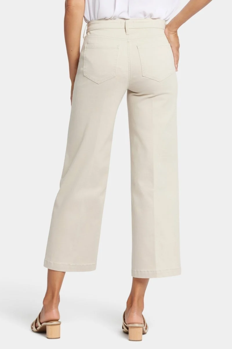Teresa Wide Leg Ankle Jeans | Feather