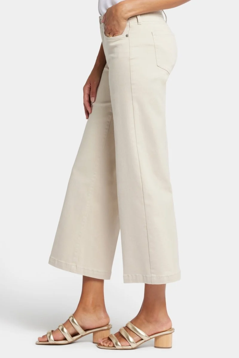 Teresa Wide Leg Ankle Jeans | Feather