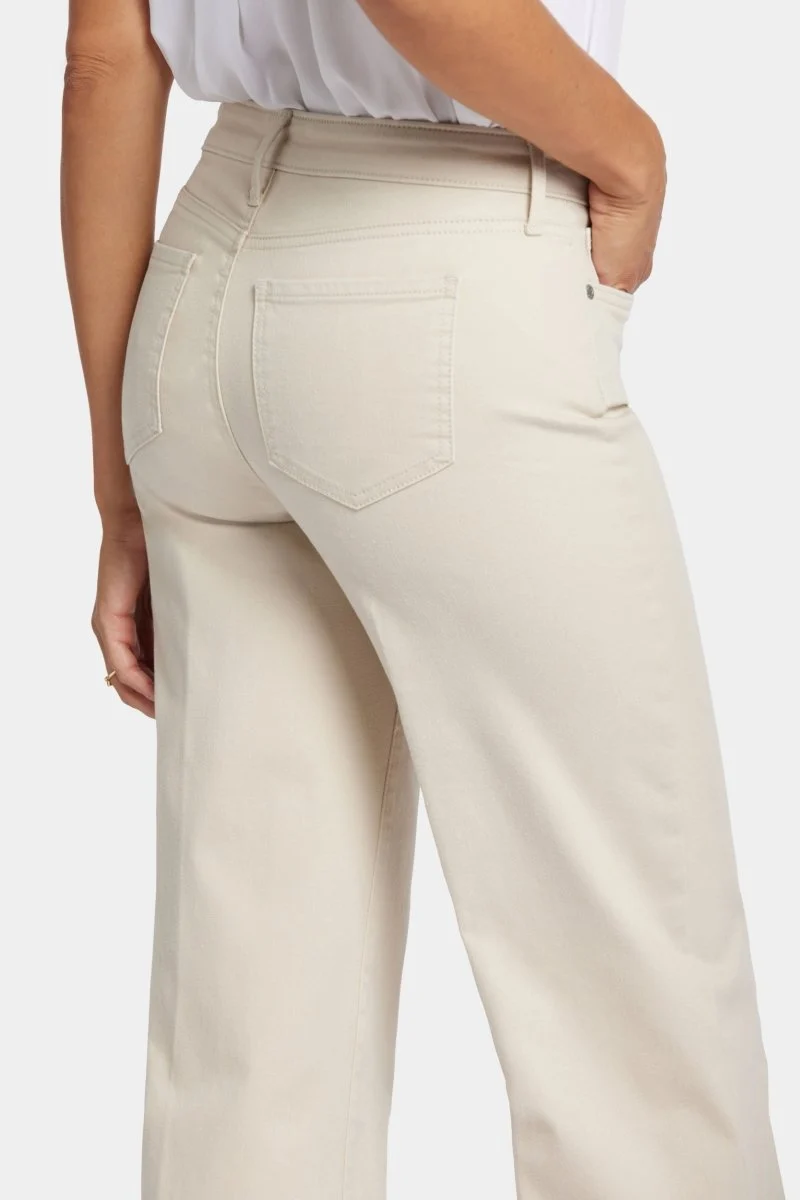 Teresa Wide Leg Ankle Jeans | Feather