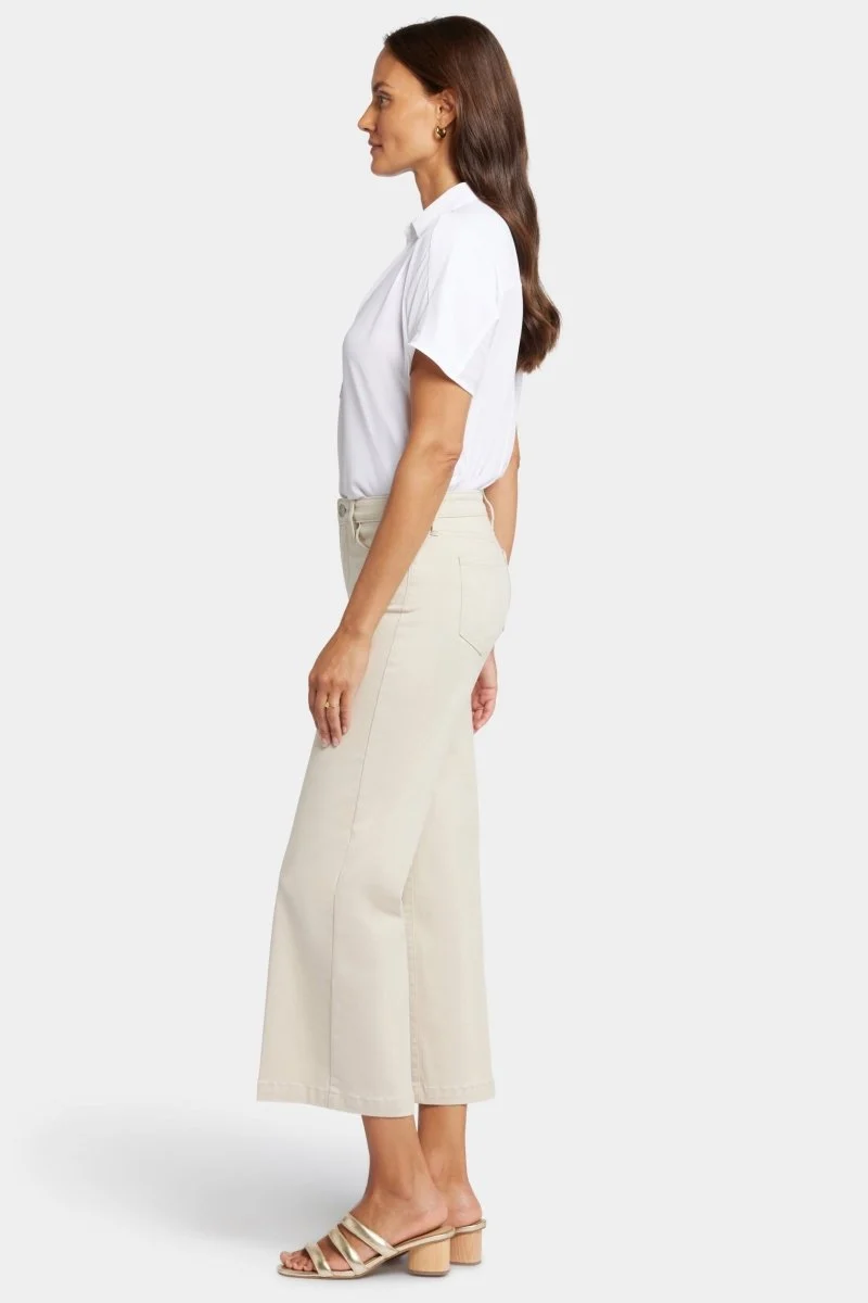 Teresa Wide Leg Ankle Jeans | Feather