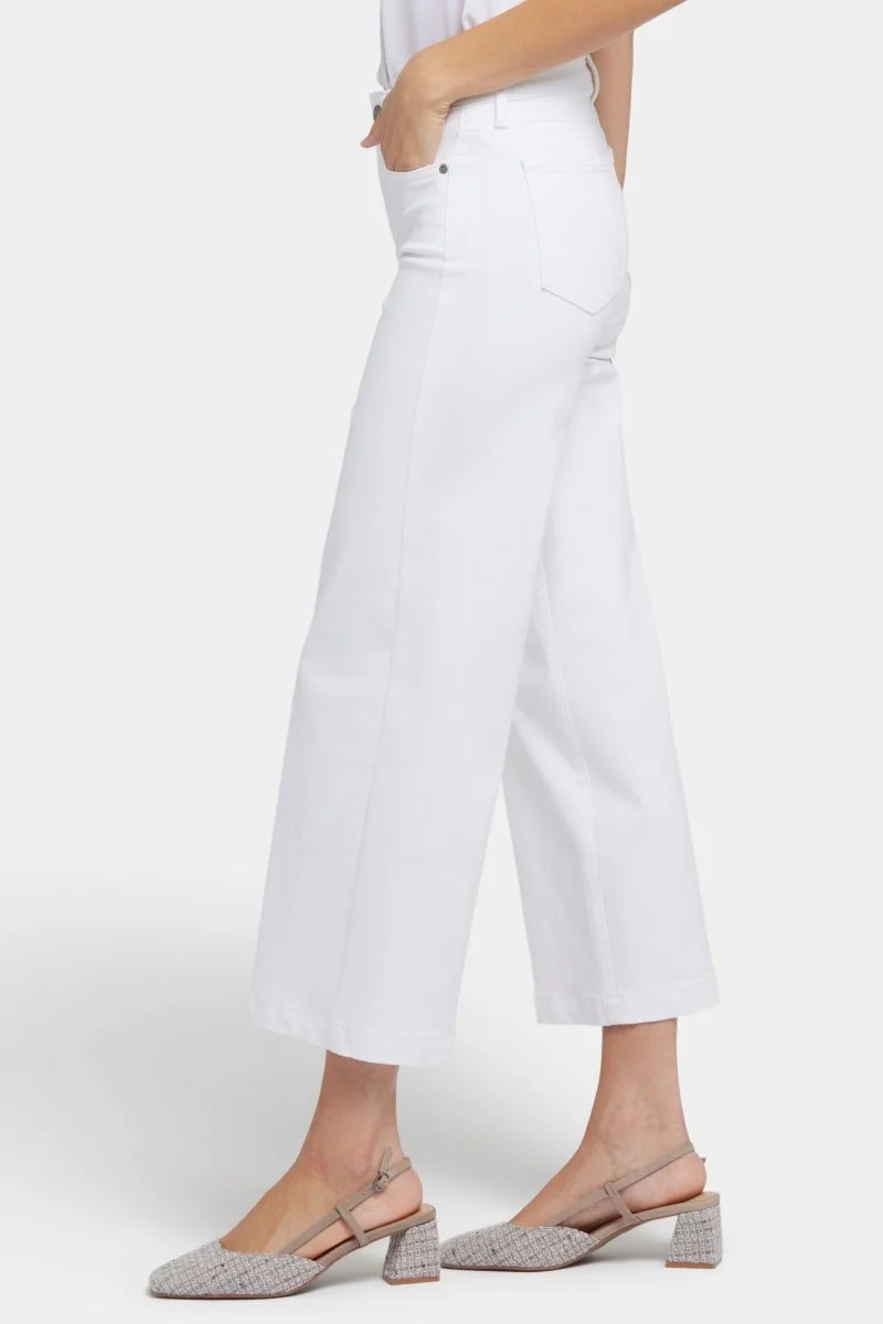 Teresa Wide Leg Ankle Jeans | Optic White