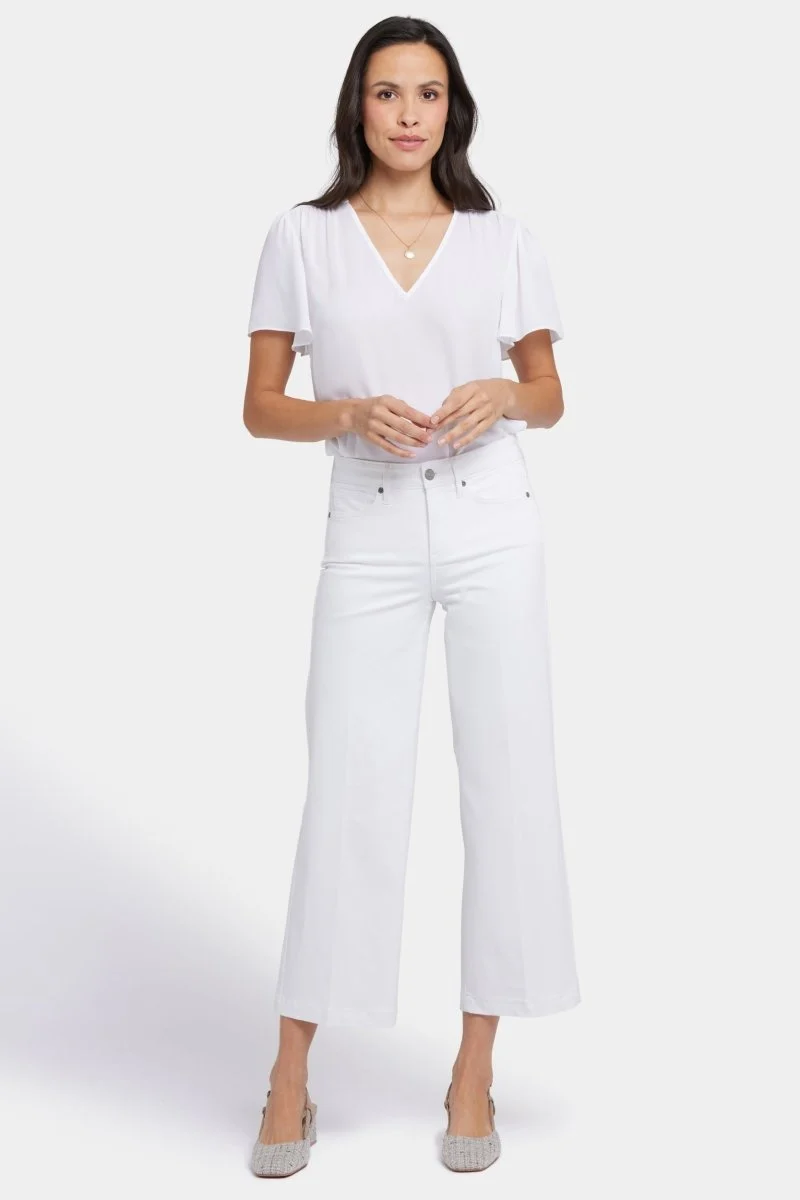 Teresa Wide Leg Ankle Jeans | Optic White