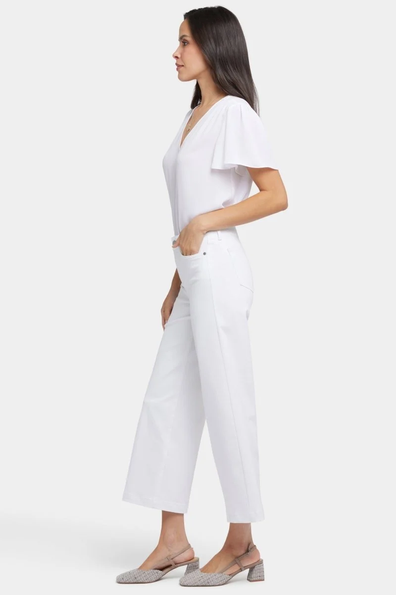 Teresa Wide Leg Ankle Jeans | Optic White