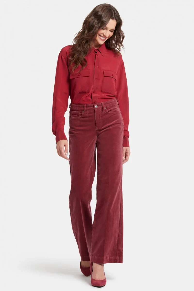 Teresa Wide Leg Hose Rot Cord | Paintbrush