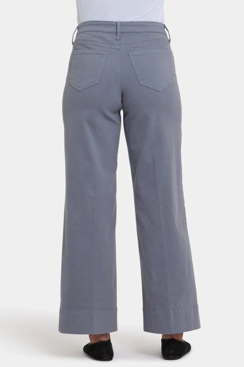 Teresa Wide Leg Ankle Jeans | Shadow Blue