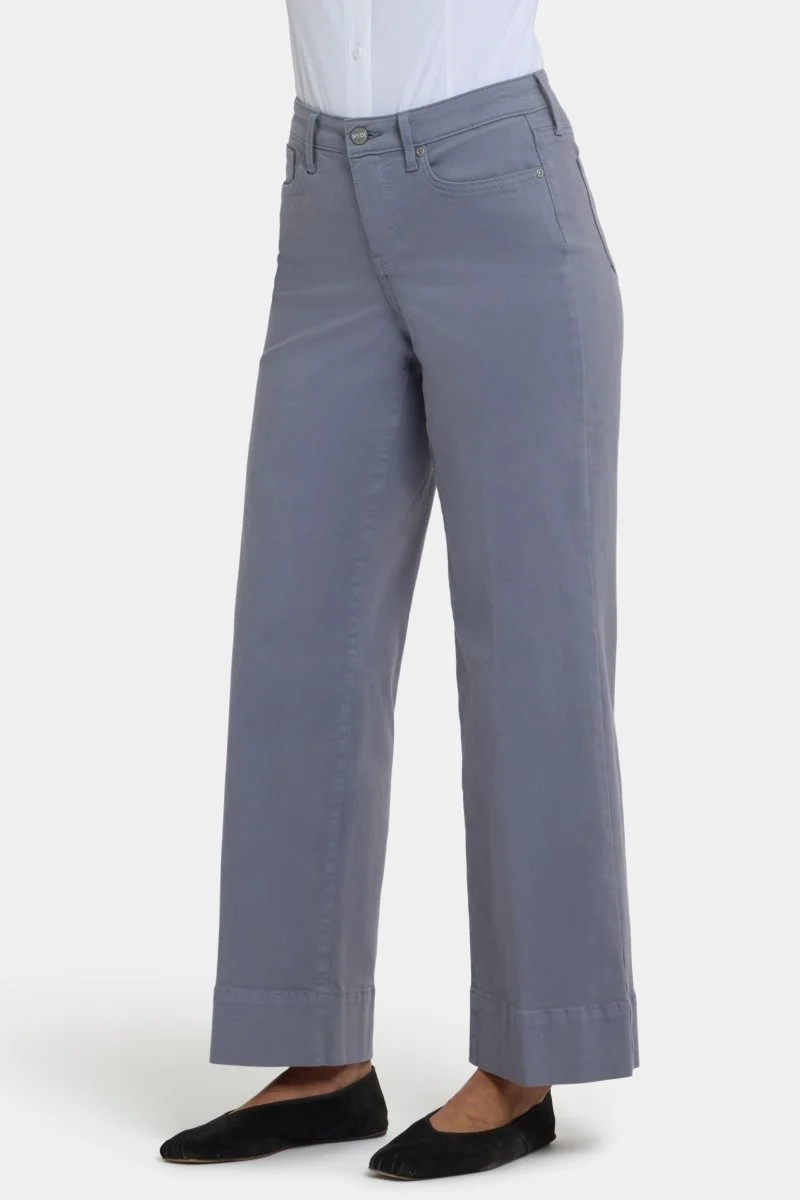 Teresa Wide Leg Ankle Jeans | Shadow Blue