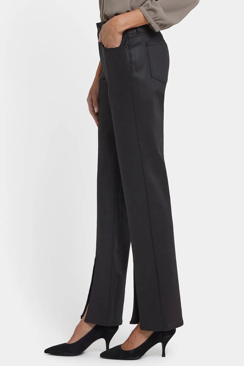 Coated Marilyn Straight Jeans | Black Coated