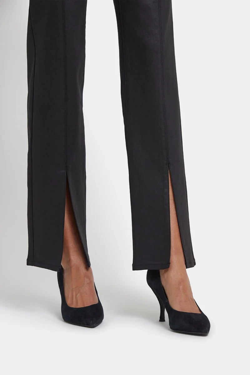 Coated Marilyn Straight Jeans | Black Coated