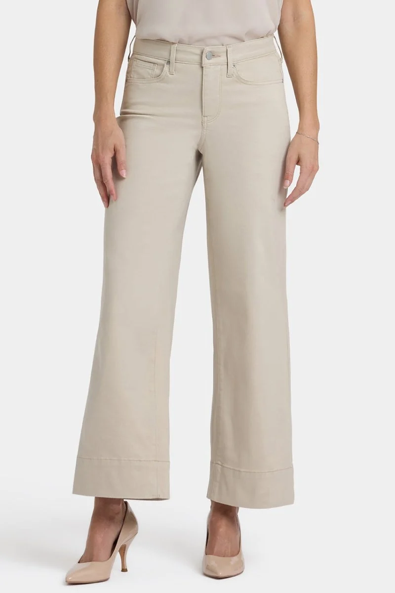 Teresa Wide Leg Ankle Jeans | Feather