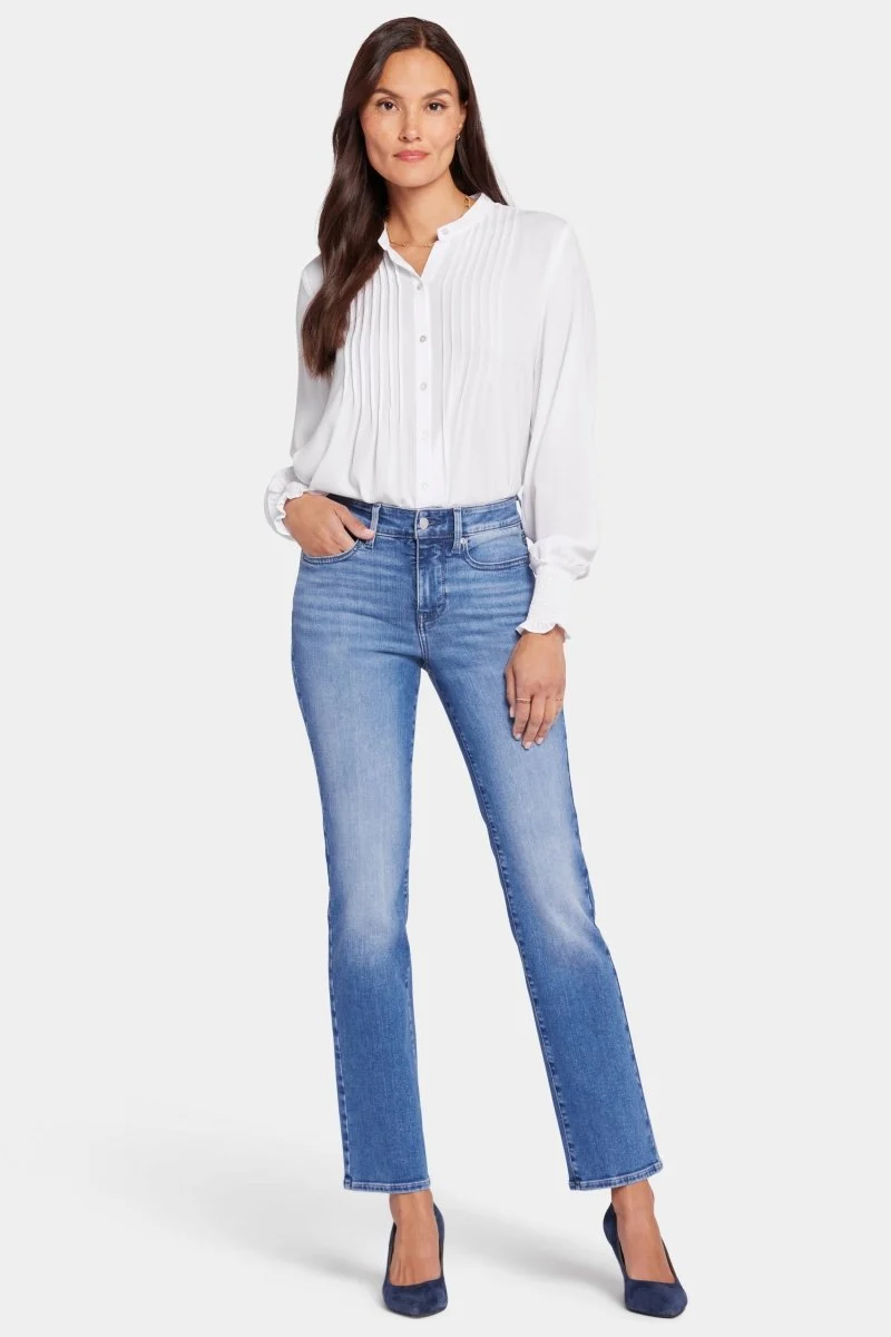 Ellison High Rise Straight Mittelblau Premium Denim | Stunning