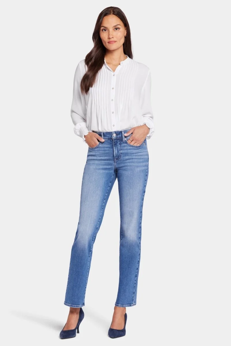 Ellison High Rise Straight Mittelblau Premium Denim | Stunning