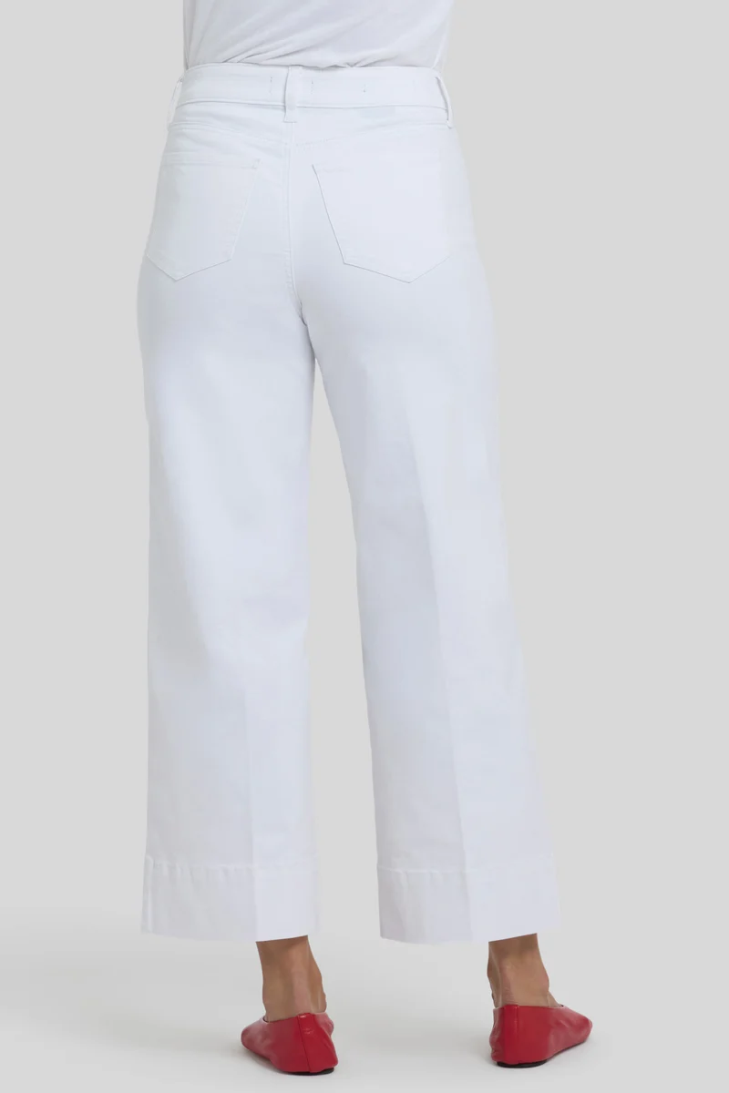 Teresa Wide Leg Ankle Jeans | Optic White