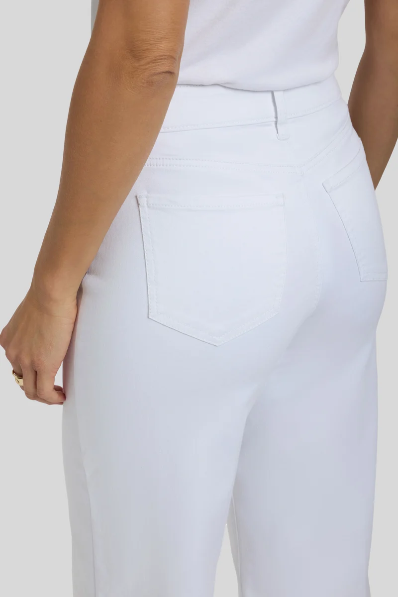 Teresa Wide Leg Ankle Jeans | Optic White