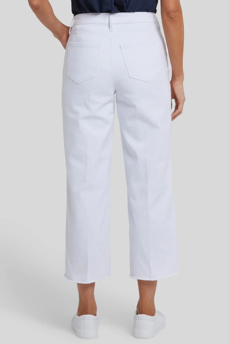 Coco Relaxed Wide Leg Crop Jeans mit High Rise | Optic White