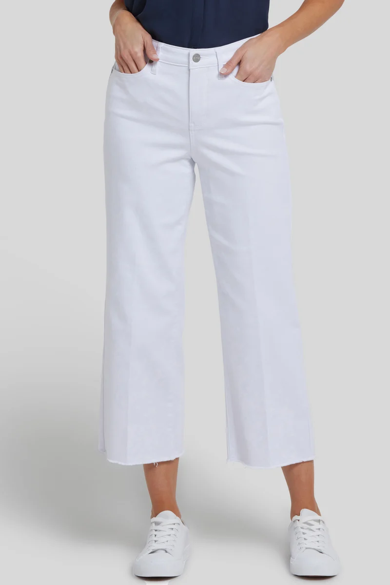 Coco Relaxed Wide Leg Crop Jeans mit High Rise | Optic White