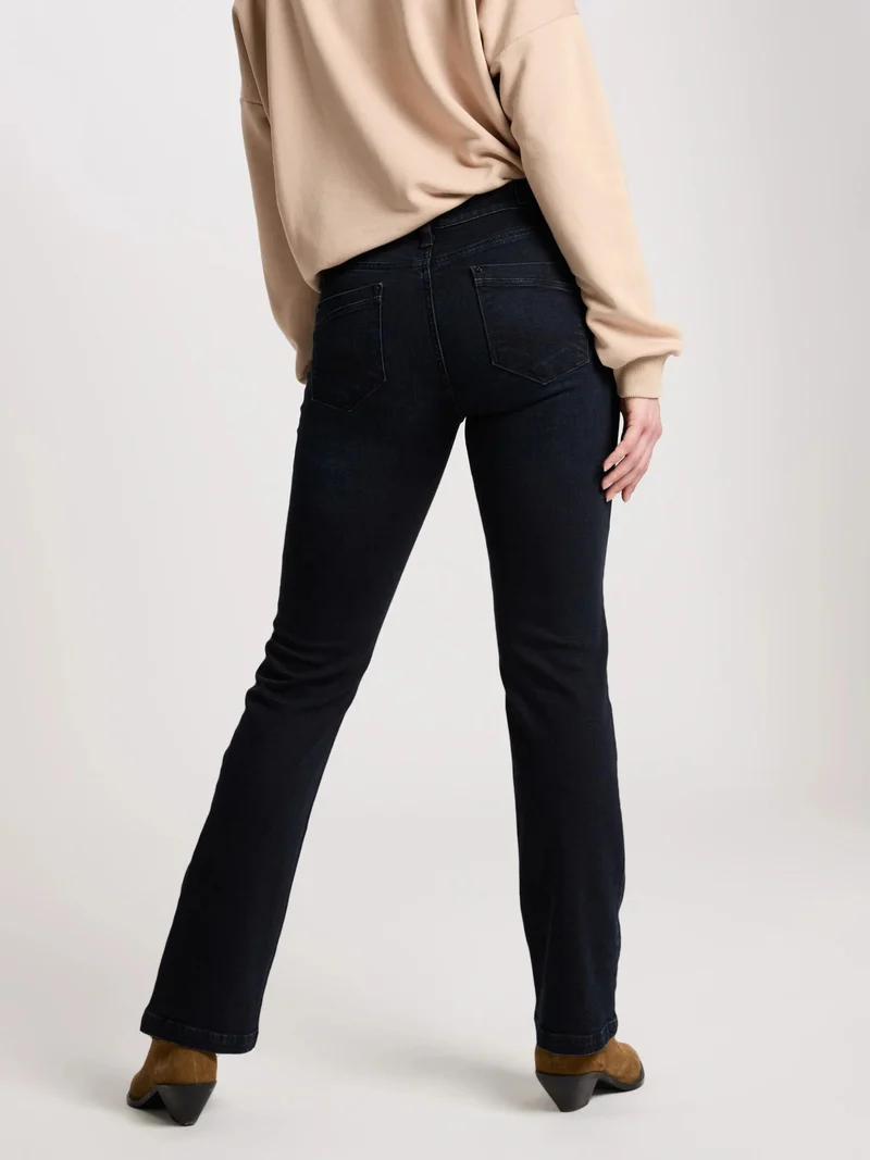 CROSS JEANS - LAUREN Jeans, Regular Fit, High-Waist, Blue Black Denim