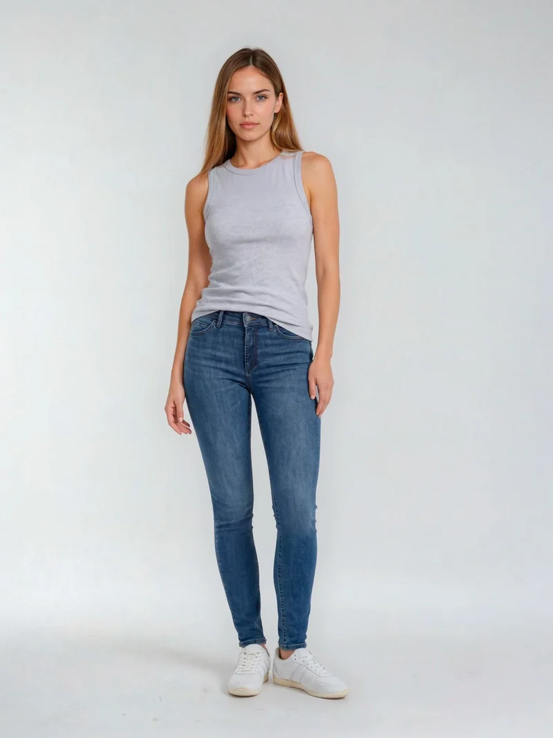 PADDOCK'S - PAT MOTION&COMFORT, Slim Fit, High-Waist, Medium Stone