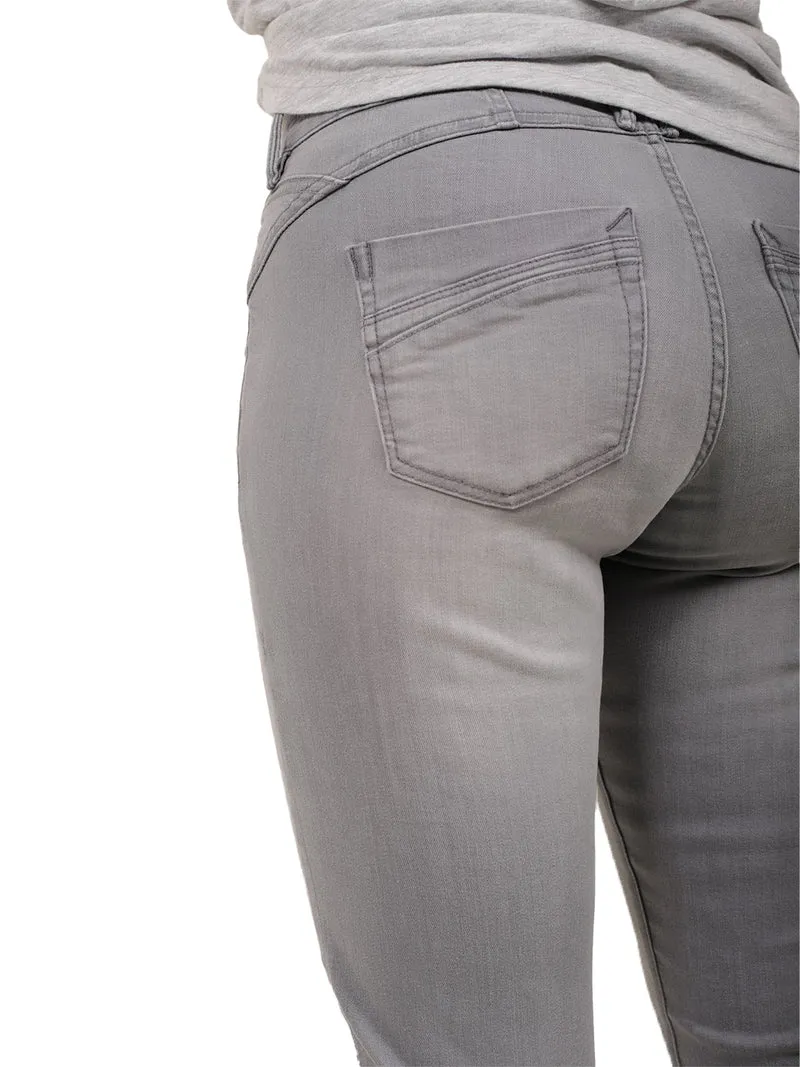 PADDOCK'S - LUCY Motion & Comfort, Skinny Fit, Mid-Waist, Grey Heavy Wash