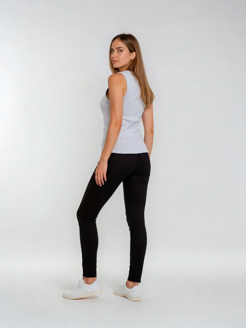 MAVI - ADRIANA, Skinny Fit, Mid-Waist, Double Black Str