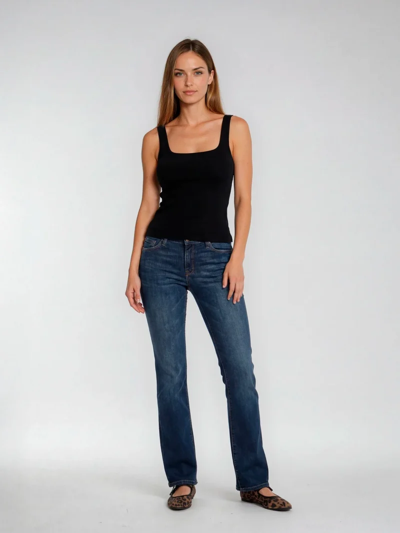MAVI - Bella, Mid-Waist, Slim Bootcut, Dark Indigo