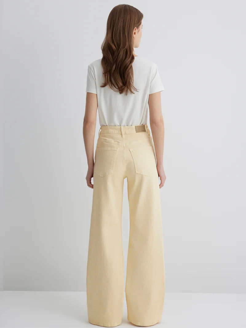 MAVI - MALIBU BUTTON UP, High Waist, Loose Wide Leg, ITALIEN STRAW