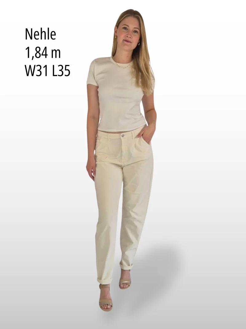 MAVI - LAURA, Baggy,High Waist, Cordhose, Angora