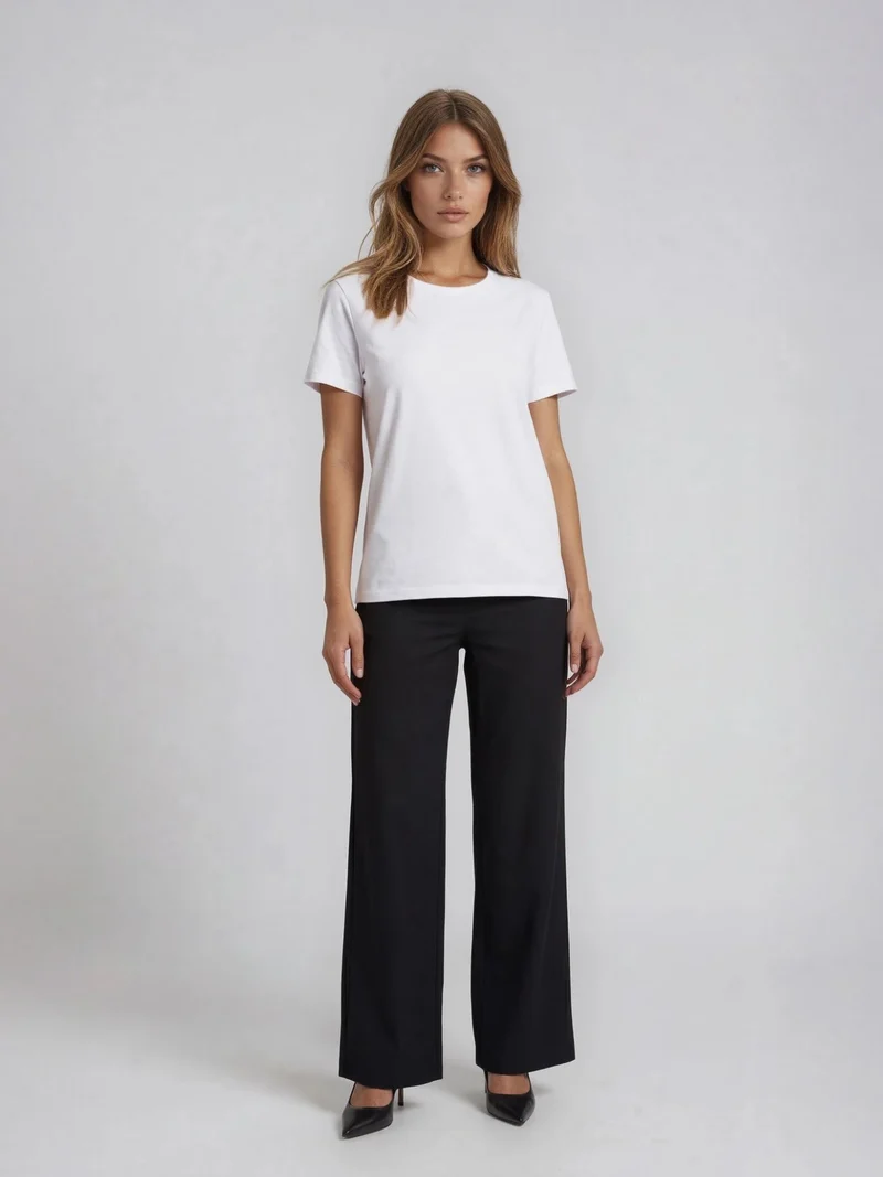 BGLVY - Damenanzughose, Straight Leg, High Waist, Black