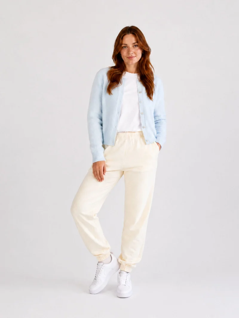 BOGILVY - STELLA, Straight Fit, Sweatpants, Mid Rise, VANILLE ICE