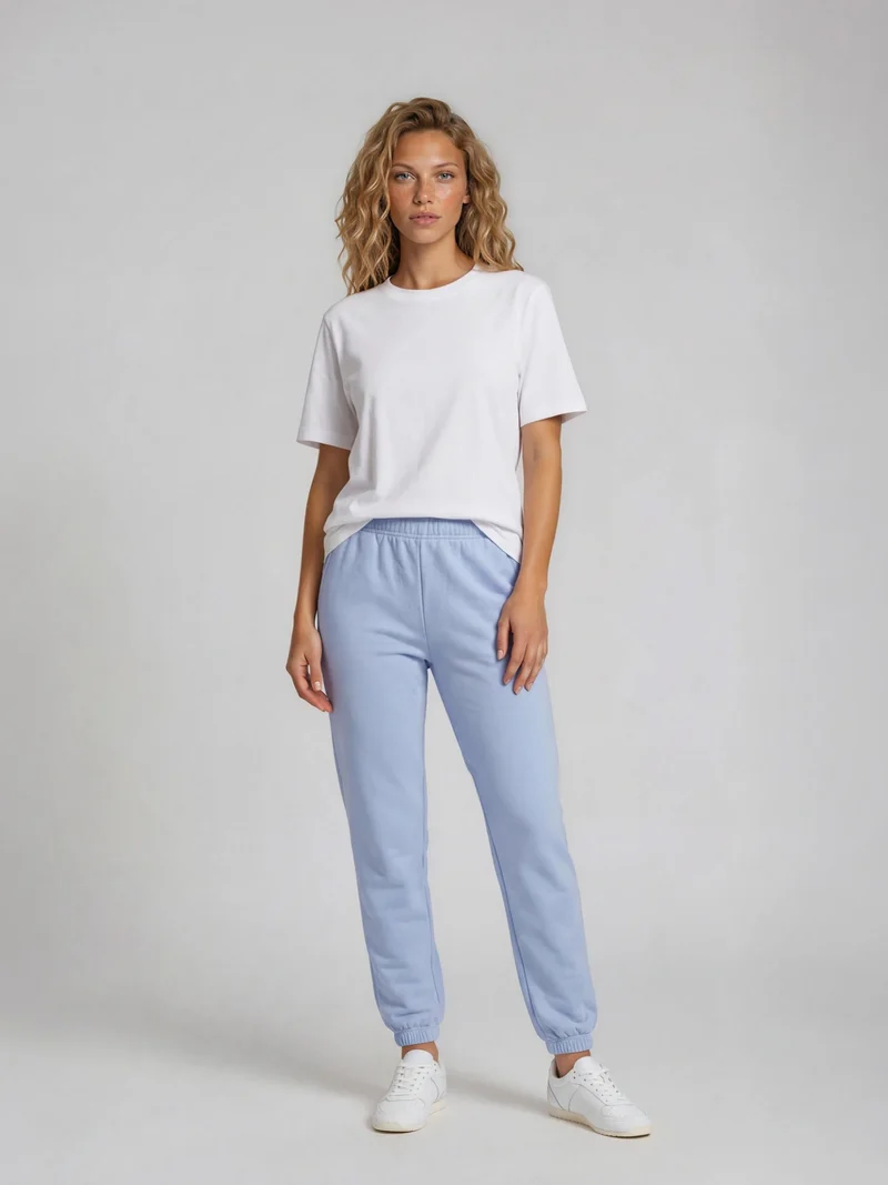 BOGILVY - STELLA, Straight Fit, Sweatpants, Mid Rise, SOFTBLUE
