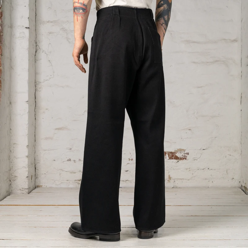Doric Denim Trousers Selvedge Denim Schwarz