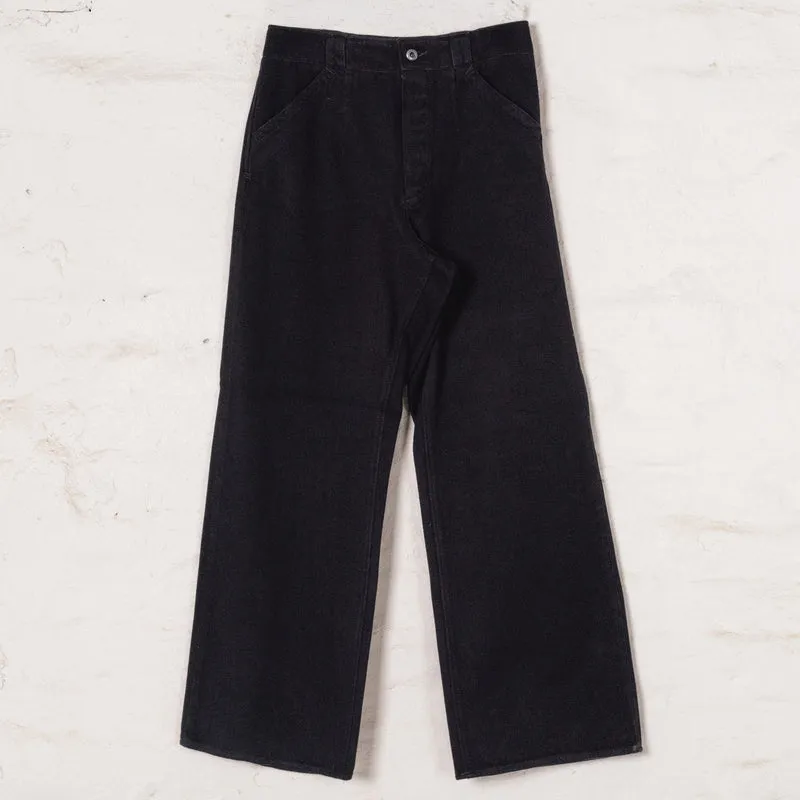 Doric Denim Trousers Selvedge Denim Schwarz