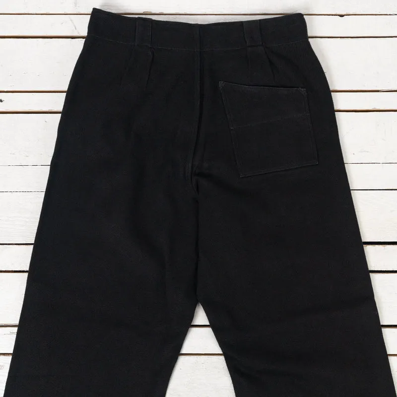 Doric Denim Trousers Selvedge Denim Schwarz