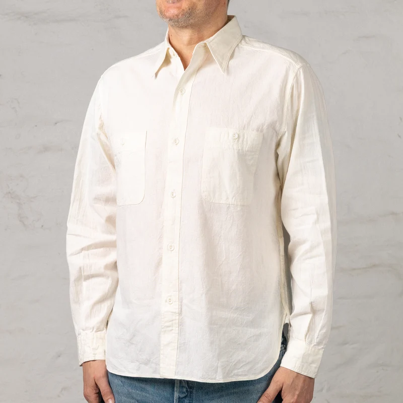 Chambray Work Shirt Off-White
