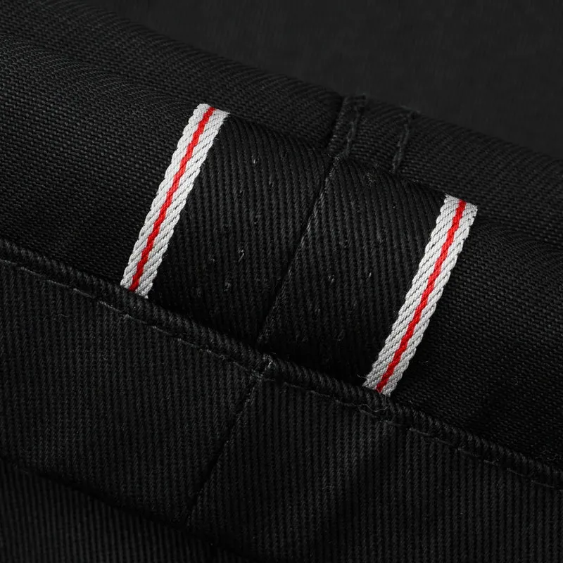 IH-717-BLK 9 oz. Mercerised Selvedge Cotton Straight Cut Chinos Black