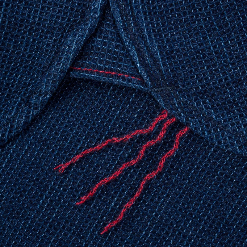 IHSH-96-IND Waffle Work Shirt Indigo