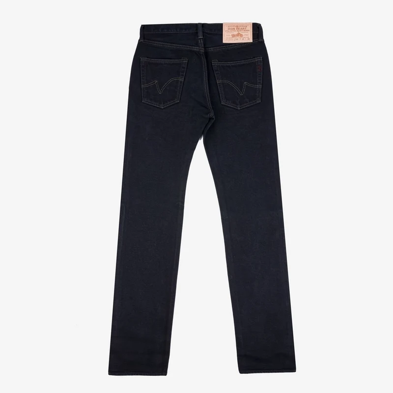 IH-666S-21od 21 oz. Slim Straight Indigo Overdyed Black