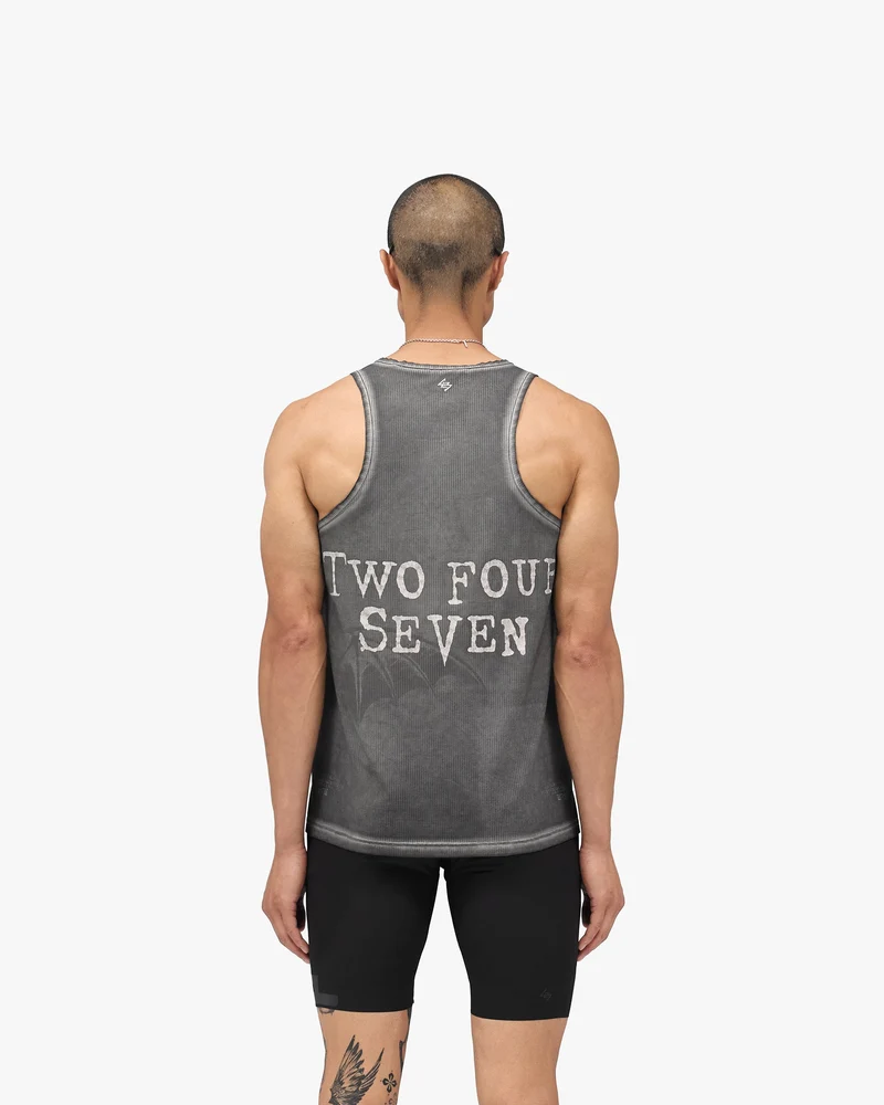 247 x Avenged Sevenfold Death Bat Singlet - Washed Grey