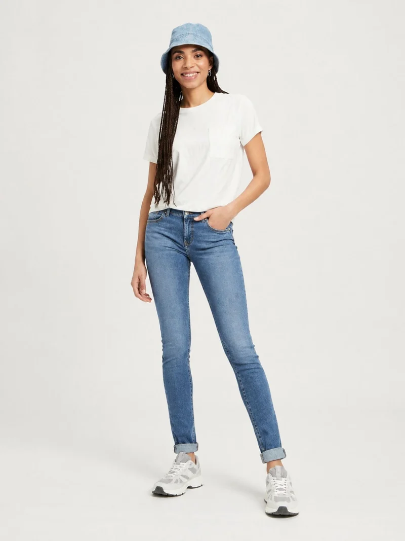 CROSS JEANS - ANYA Jeans, Slim Fit, High-Waist, Light Mid Blue