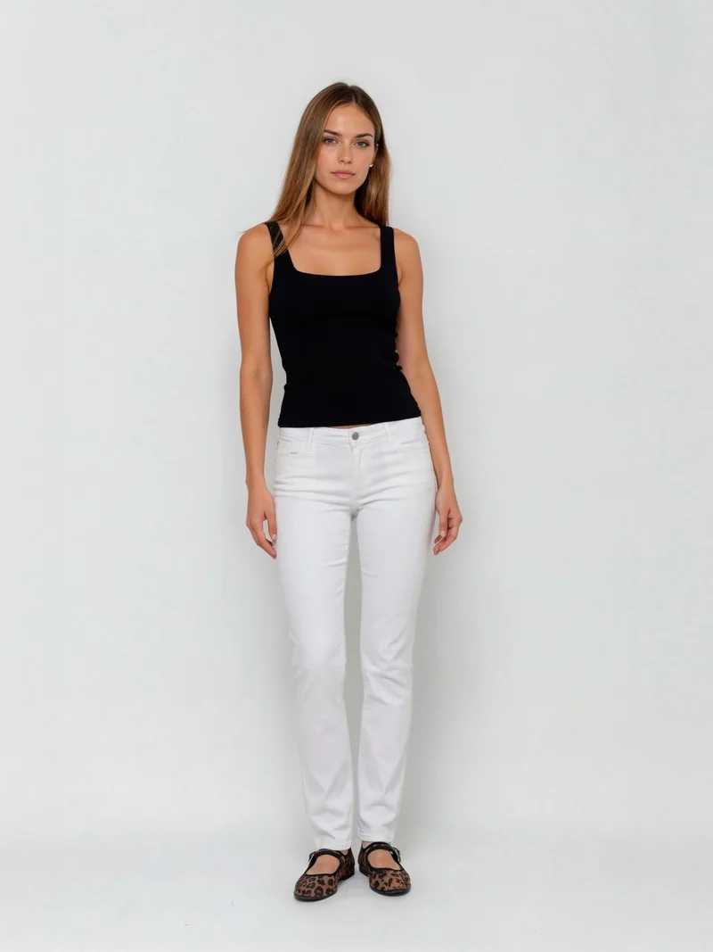 CROSS JEANS - ROSE Jeans, Straight Fit, Mid-WaistWhite