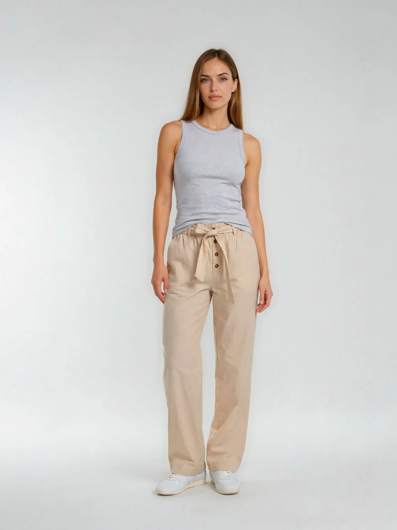 Bogilvy - CICI, Palazzo, Sommerhose, High-Waist, Sand