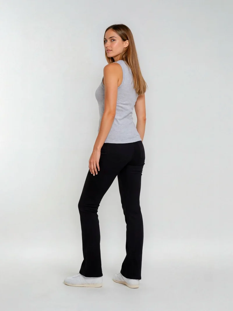 SCREVET - SCREW, Bootcut, Mid-Waist, Black