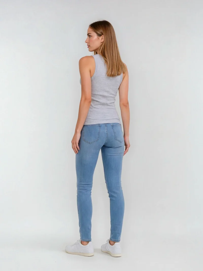 SCREVET - JEWEL, Skinny Fit, Low-Waist, Light Blue