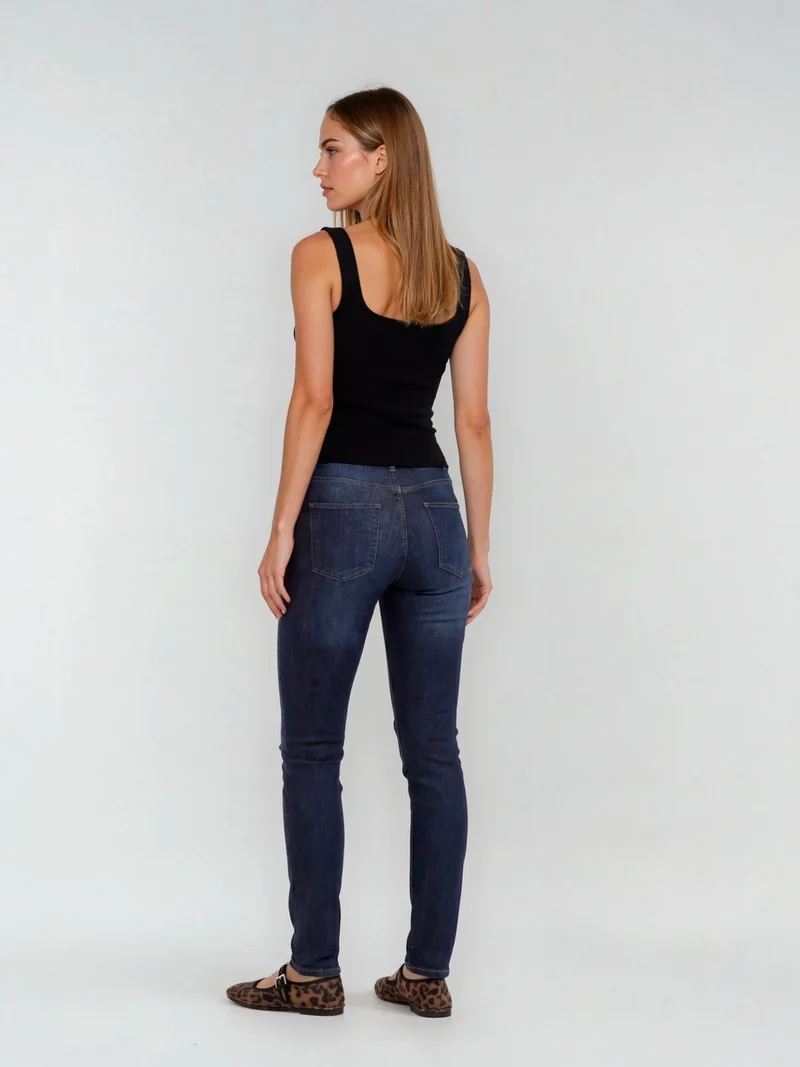 BOGILVY - DAPPER, Straight Fit, High-Waist, Mid Blue Used